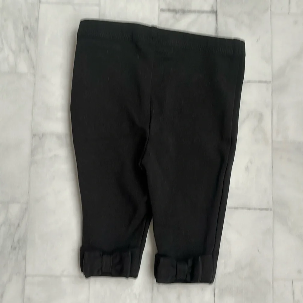 Ralph Lauren Black Bow-Back Leggings for Baby Girls